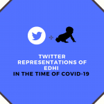 A twitter symbol with the outline of a baby over the text that reads twitter representations of EHDI in the time of COVID-19